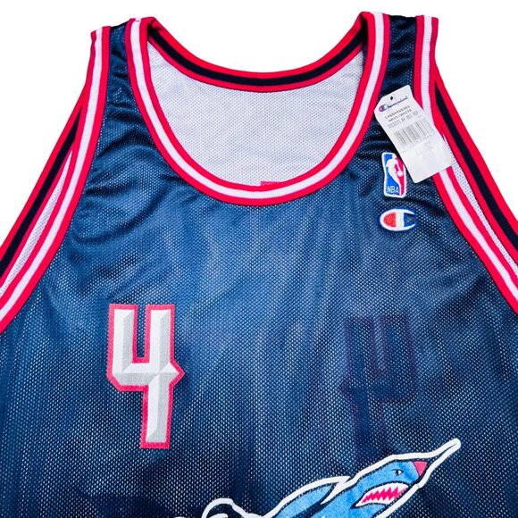 Houston Rockets Champion NBA Jersey #4 Navy/White XL Mesh Mens Tank Top With Tag - Picture 2 of 16